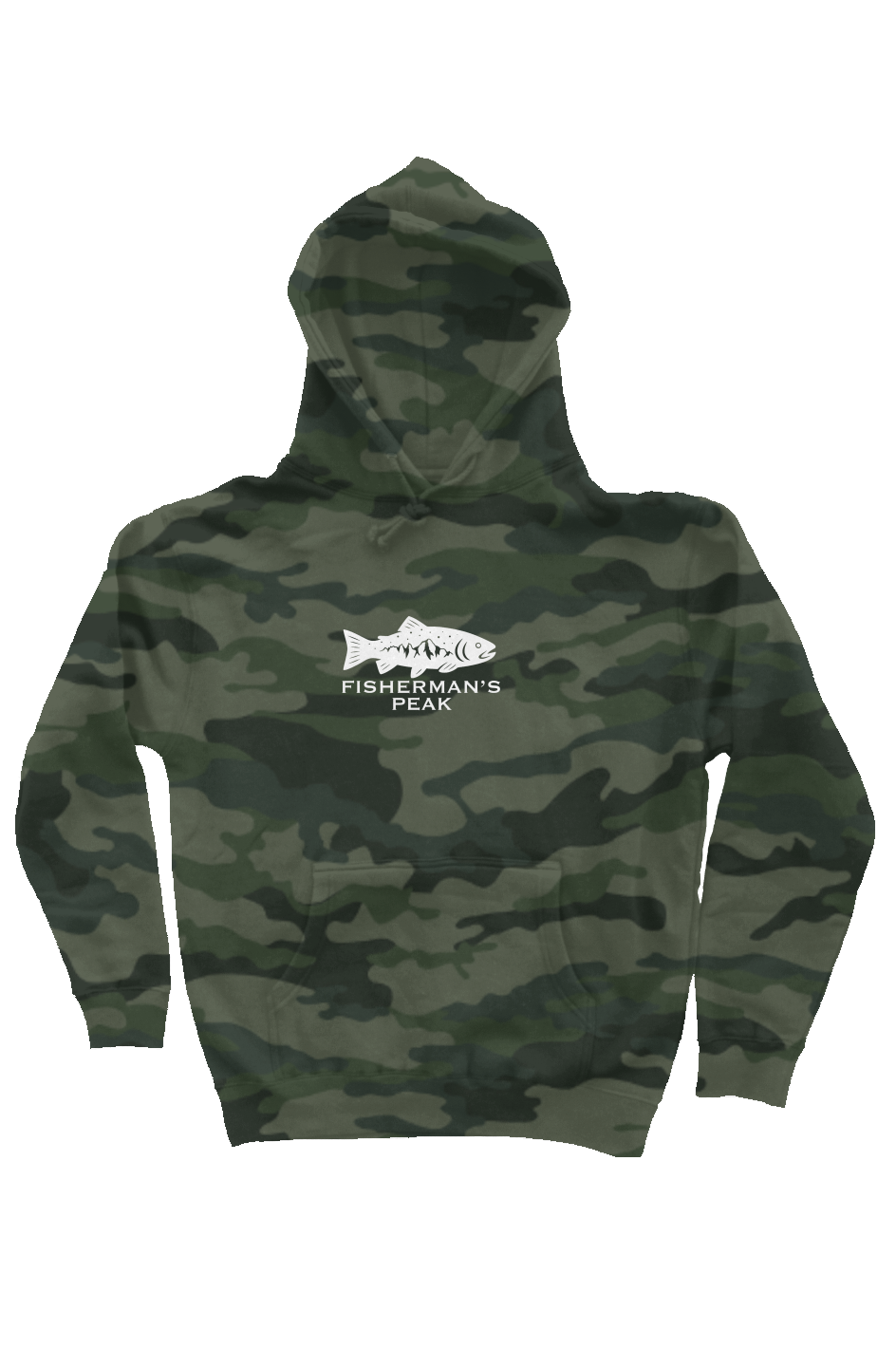 Fisherman's Peak Signature Logo - Heavyweight Camo Hoodie