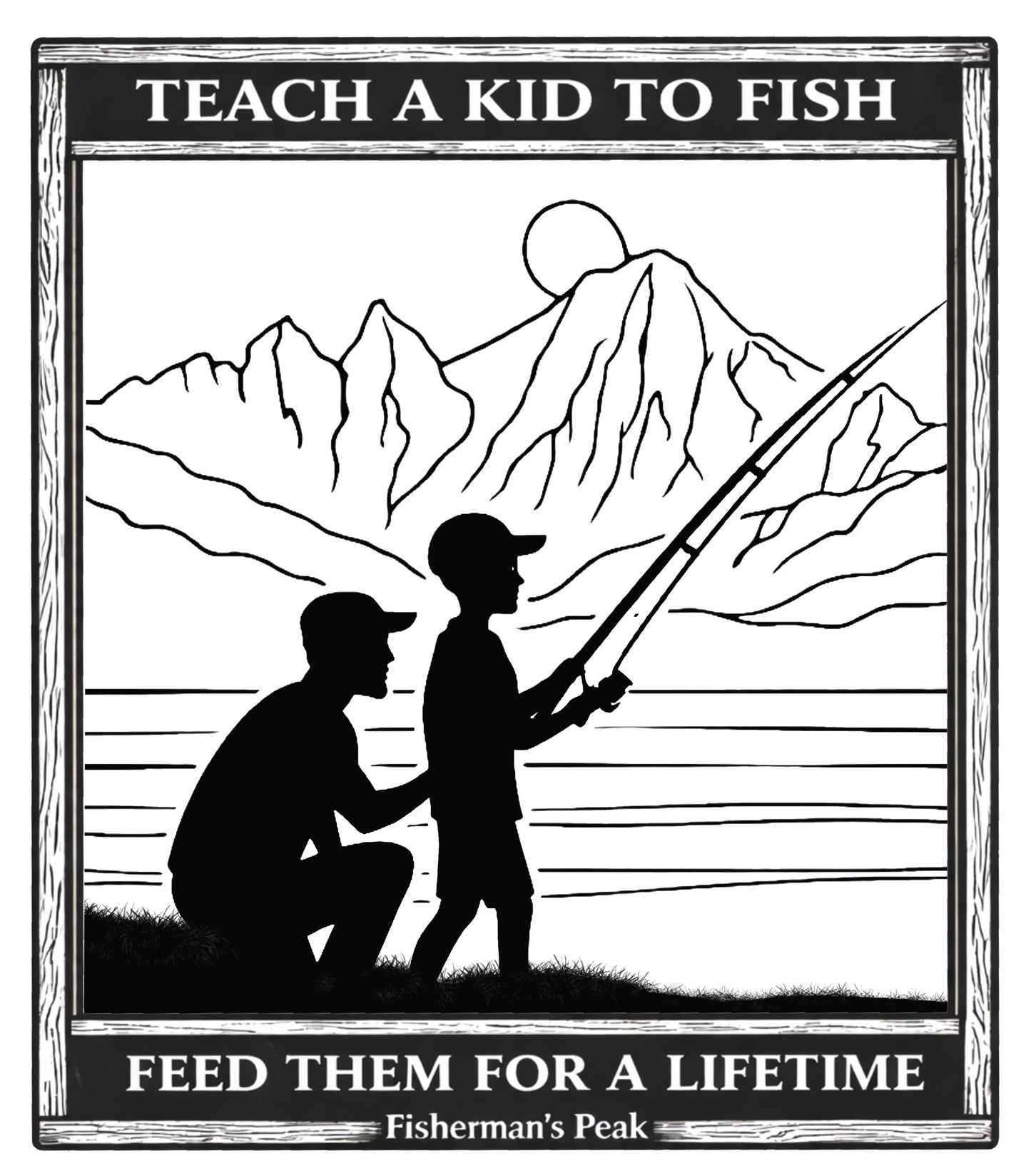 Teach A Kid To Fish - Made in USA Tee